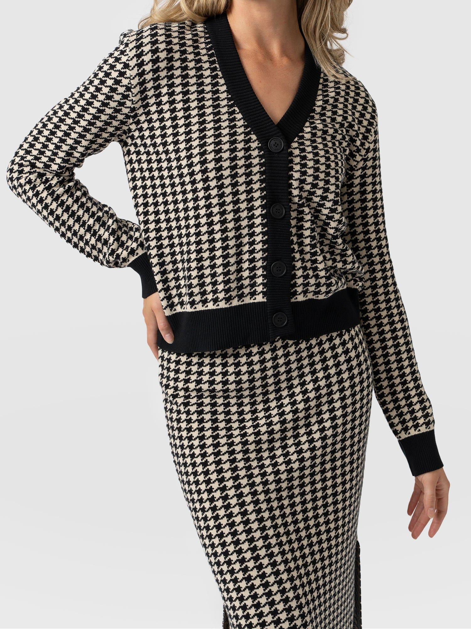 Warren Cardigan - Houndstooth